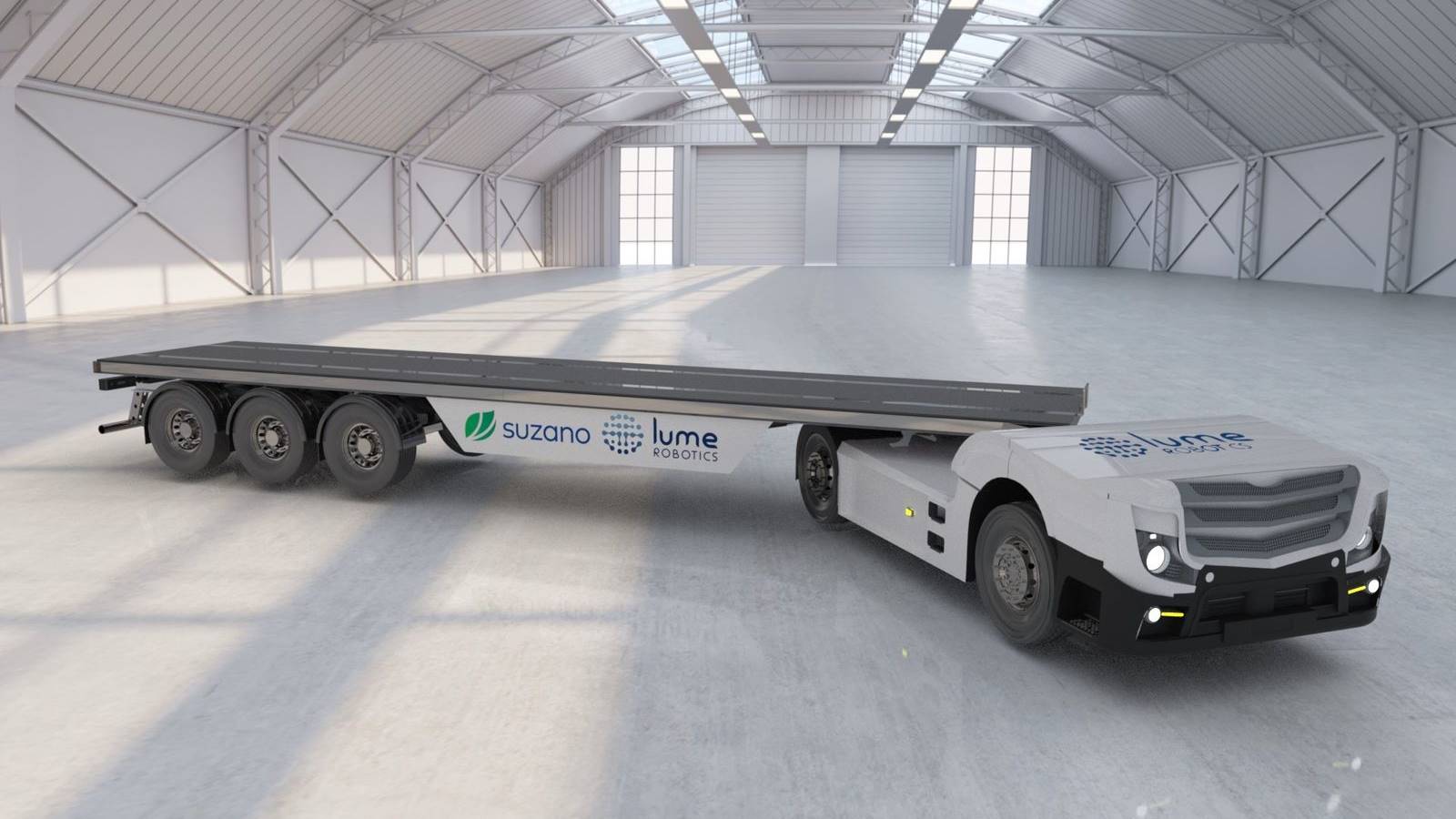Caminhão autônomo elétrico, Suzano, Lume Robotics