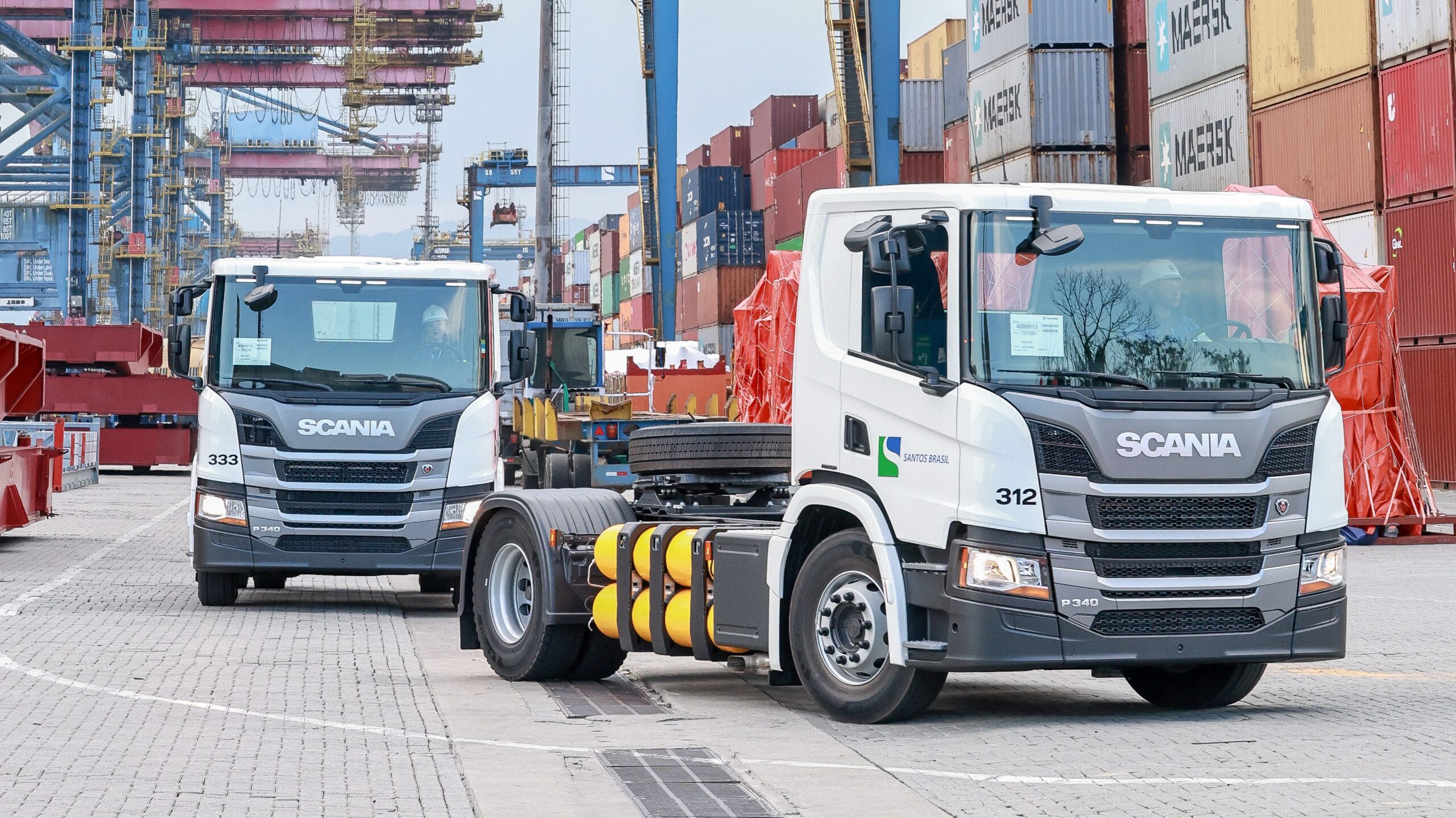 Porto de Santos, Scania , Santos Brasil, caminhão a gás