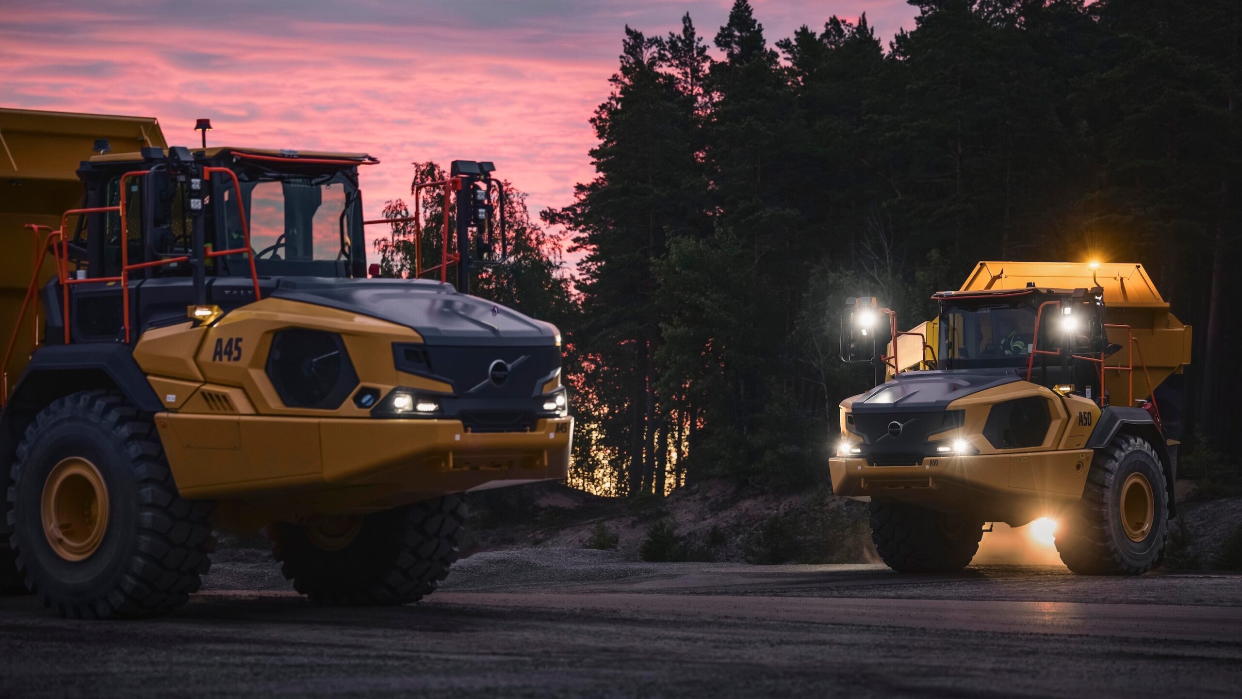 Volvo CE, caminhões articulados, A45, A50,