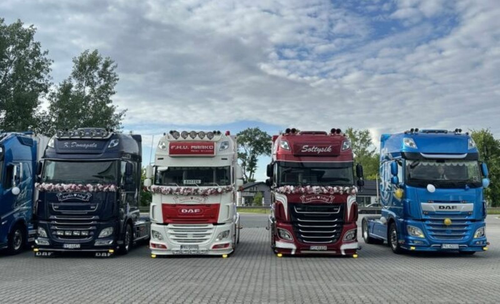 DAF XF vira protagonista de casamento na Polônia com decoração especial