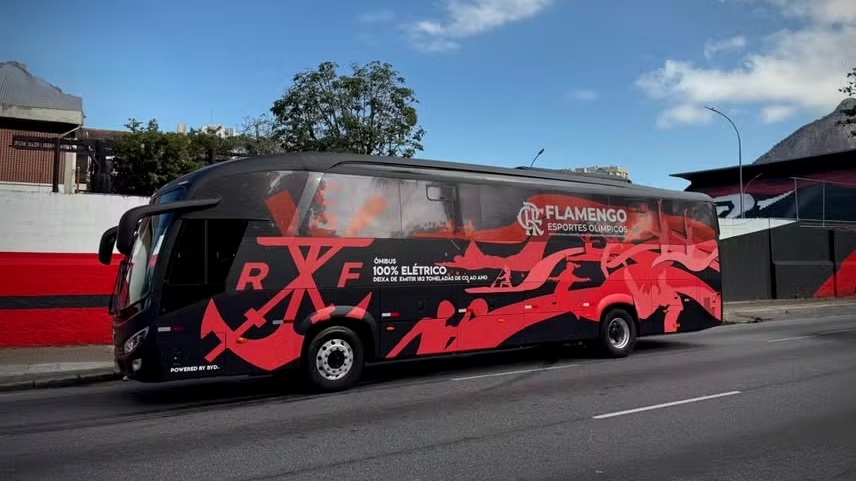 Flamengo, BYD, ônibus elétrico,