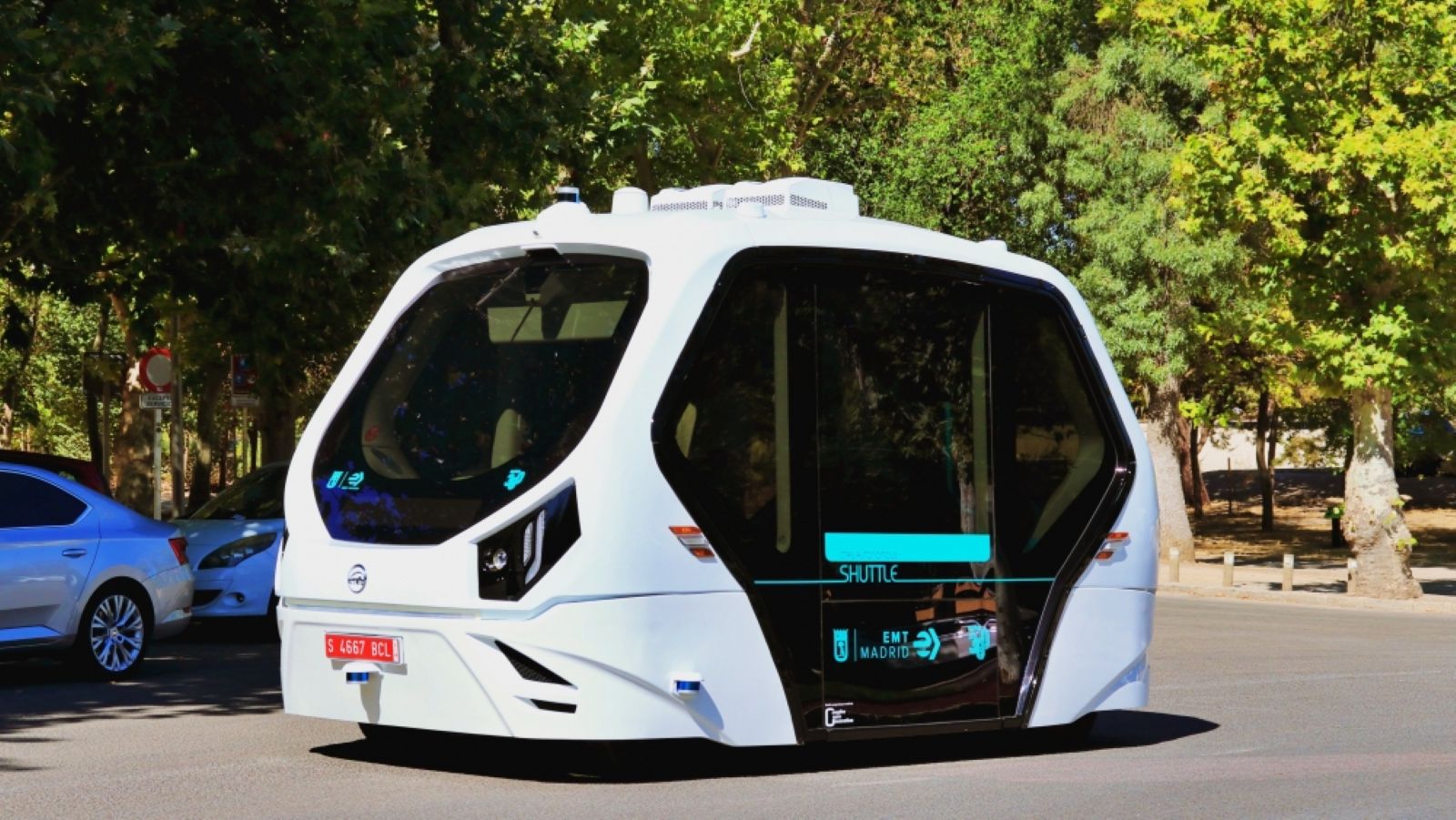 A EMT Madrid e a CTAG lançaram um micro-ônibus gratuito, autônomo e elétrico de 12 lugares que circula em um circuito de 2 quilômetros com seis paradas